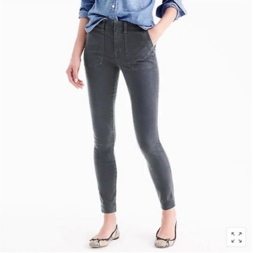 J.Crew 9” Cargo Toothpick Pants, Skinny Dark Grey Size 30 Retail $80